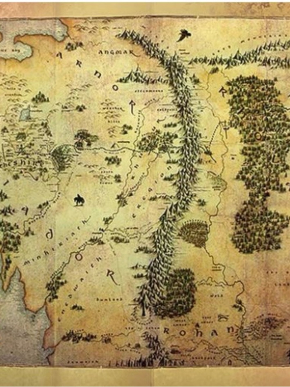 Lord Of The Rings Map Poster